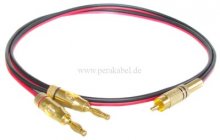 RCA-Stecker auf 2 Bananenstecker-HiFi Lautsprecherkabel 6x3