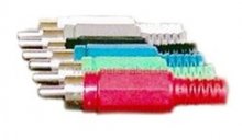 Miniklinkenstecker 3,5mm mono gewinkelt auf 2 x RCA-Stecker