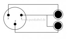 Mini XLR-Stecker auf 2 RCA-Buchsen