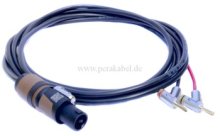 Lautsprecherkabel (Boxenkabel 2 x 1,5 qmm) Speakon auf Bananenstecker gewinkelt