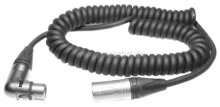 Mikrofonkabel Spiralkabel 4m - XLR Neutrik (Buchse gewinkelt)