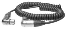 Mikrofonkabel Spiralkabel 4m - XLR Neutrik (Stecker/Buchse gewinkelt)