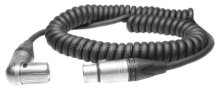 Mikrofonkabel Spiralkabel 4m - XLR Neutrik (1x gewinkelt)