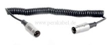 Spiralkabel 3m - DIN-Stecker metall 3pol Neutrik NYS 321