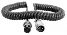 Spiralkabel - Mikrofonstecker 5 polig auf Mikrofonbuchse 5 polig (Masse an 2)