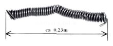 Spiralkabel - Mikrofonstecker 4 polig auf Mikrofonbuchse 4 polig (Masse an 2)