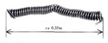 Patchkabel-Spiralkabel Miniklinkenstecker 3,5mm stereo gewinkelt