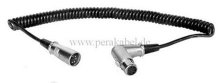 Spiralkabel - XLR-Stecker 5 polig auf XLR-Buchse 5 polig gewinkelt