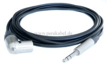 Professionelles Kabel-Klinkenstecker 6,3mm Stereo auf XLR-Stecker gewinkelt (Neutrik)