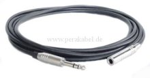 Klinkenstecker 6,3mm metall stereo D auf Klinkenbuchse 6,3mm metall stereo (DAP MC-216)