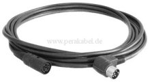 Stecker 6 polig gewinkelt auf DIN-Buchse 6 polig (Schirm an Pin 2)