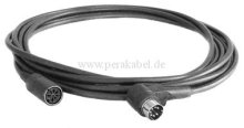 DIN-Stecker 7 polig gewinkelt auf DIN-Buchse 7 polig (Schirm an Pin 2)