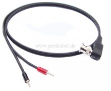 Messleitung-BNC-Stecker gewinkelt auf 2 x Miniatur-Bananenstecker 2mm