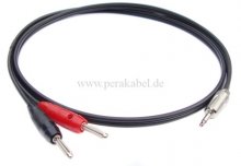 Messleitung-Miniklinkenstecker 3,5mm mono auf 2 x Bananenstecker 4mm