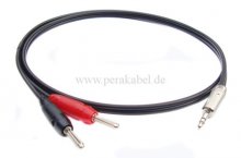 Messleitung-Miniklinkenstecker 3,5mm stereo auf 2 x Bananenstecker 4mm