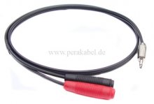 Messleitung-Miniklinkenstecker 3,5mm mono auf 2 x Bananenbuchsen 4mm
