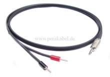 Messleitung-Miniklinkenstecker 3,5mm mono auf 2 x Miniatur-Bananenstecker 2mm