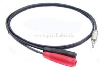 Messleitung-Miniklinkenstecker 3,5mm stereo auf 2 x Bananenbuchsen 4mm
