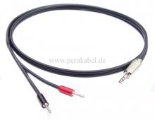 Messleitung-Miniklinkenstecker 3,5mm stereo auf 2 x Miniatur-Bananenstecker 2mm