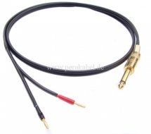 Messleitung-Klinkenstecker 6,3mm mono auf 2 x Miniatur-Bananenstecker 2mm (Feder)