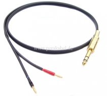 Messleitung-Klinkenstecker 6,3mm stereo auf 2 x Miniatur-Bananenstecker 2mm (Feder)
