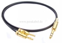 Messleitung-Klinkenstecker 6,3mm stereo verg. auf 2 x Bananenstecker 4mm verg.