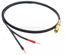 Messleitung-RCA (Cinch)-Stecker auf 2 x Miniatur-Bananenstecker 2mm (Feder)