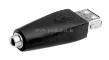 Miniklinkenbuchse 3,5mm mono auf Klinkenstecker 6,3mm mono