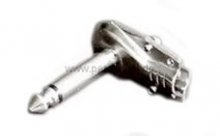 Stereoklinke 6,3mm metall gewinkelt auf 2 x Klinkenstecker 6,3mm metall gewinkelt ( Patchkabel )