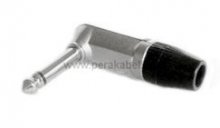 Klinkenstecker 6,3mm mono gewinkelt auf 2 x RCA-Stecker ( Kabel: 8 x 4 )