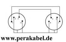 XLR-Stecker 4polig auf XLR-Buchse 4polig (1auf1-3auf3)