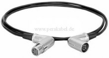 XLR-Stecker gewinkelt 4polig auf XLR-Buchse gewinkelt 4polig