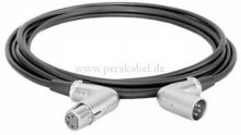 XLR-Stecker gewinkelt 4polig auf XLR-Buchse gewinkelt 4polig ( 4x 0,14qmm-Schirm an Gehäuse )