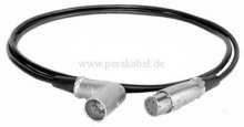 XLR-Buchse 5polig  auf XLR-Stecker gewinkelt 5polig  ( Schirm an Gehäuse )