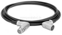 XLR-Stecker gewinkelt 5polig auf XLR-Buchse gewinkelt 5polig ( 4x 0,14qmm )