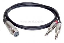 XLR-Buchse 4 polig auf 2x Klinkenstecker 6,3mm