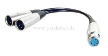 XLR-Buchse 5 polig auf 2 x XLR-Stecker 5 polig Splitt