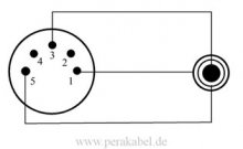 XLR-Buchse 5 polig auf Klinkenstecker 6,3mm stereo D (MC-216)