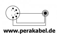 Klinkenstecker 6,3mm stereo auf XLR-Buchse 5 polig
