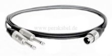 XLR-Buchse NC3FX auf 2 x Klinkenstecker 6,3mm mono NP2C (8x4/2x 0,22qmm)