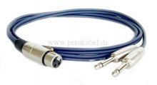 XLR-Buchse auf 2 x Klinkenstecker 6,3mm metall mono DAP AV-48
