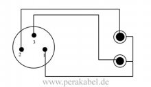 XLR-Buchse auf 2 x RCA-Stecker (Pin2/L ; Pin3/R )DAP AV-48