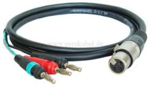 XLR-Buchse auf 3x Bananenstecker