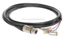 Lautsprecherkabel (Boxenkabel) XLR-Buchse auf Bananenstecker gewinkelt
