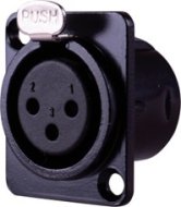 XLR Flanschbuchse 3 polig Einbau Typ-D