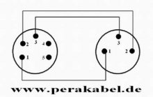 Preview: XLR-Buchse 5 polig auf XLR-Stecker 3 polig (S)