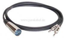XLR-Stecker 4 polig auf 2x Miniklinkenstecker