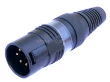 Preview: XLR-Stecker 4 polig auf 2x Klinkenstecker 2,5mm stereo-Hicon (8x4/2x 0,22qmm)
