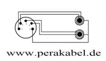 XLR-Stecker 5 polig auf 2x Klinkenbuchsen 6,3mm stereo