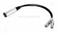 XLR-Stecker 5 polig auf 2x Miniklinkenbuchsen stereo